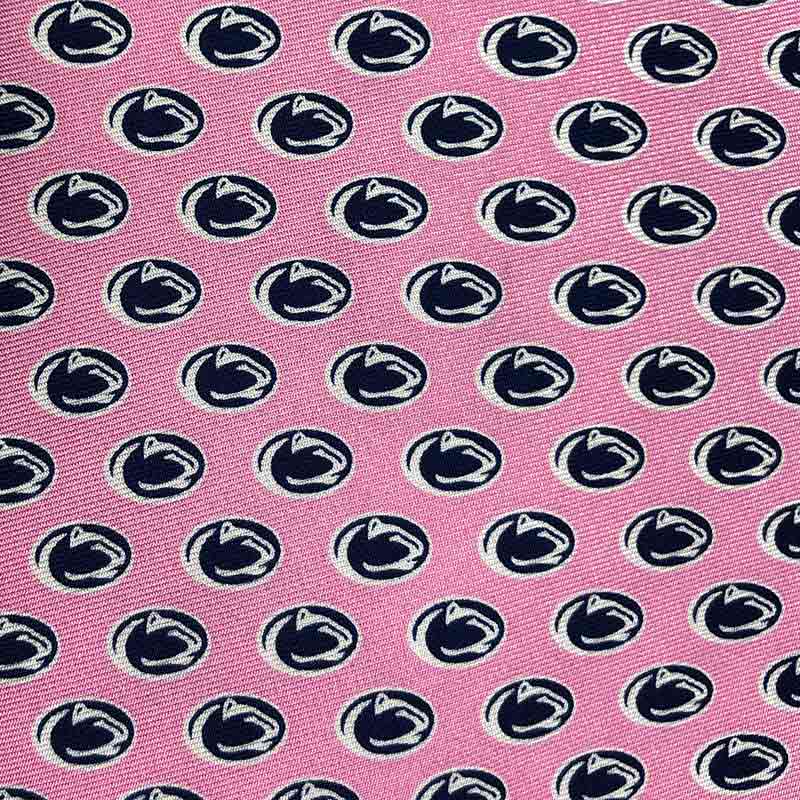 Repeating Lion Head Silk Necktie